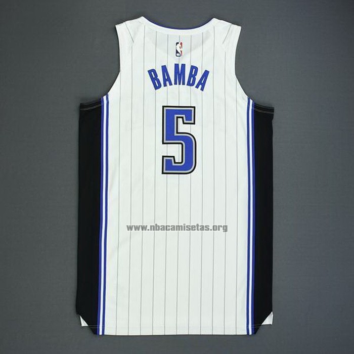 Camiseta Orlando Magic Mohamed Bamba NO 5 Icon Autentico 2019-20 Blanco